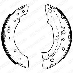 DELPHI LS1921 Комплект гальмівних колодок