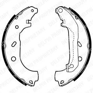 DELPHI LS1940 Комплект гальмівних колодок