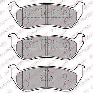 DELPHI LP1859 Комплект гальмівних колодок, дискове гальмо