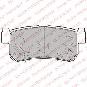 DELPHI LP2127 Комплект гальмівних колодок, дискове гальмо