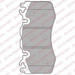 DELPHI LP2187 Комплект гальмівних колодок, дискове гальмо