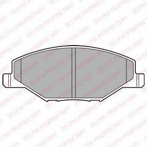 DELPHI LP2444 Комплект гальмівних колодок, дискове гальмо