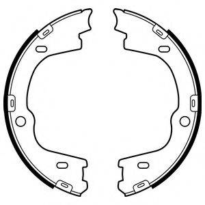 DELPHI LS2086 Комплект гальмівних колодок, стоянкова гальмівна система