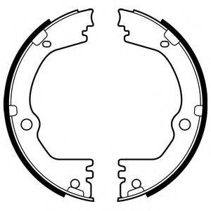 DELPHI LS2090 Комплект гальмівних колодок, стоянкова гальмівна система