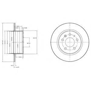 DELPHI BG2252 гальмівний диск