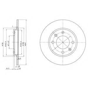 DELPHI BG2800 гальмівний диск