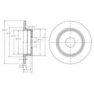 DELPHI BG2510 гальмівний диск