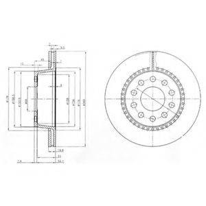 DELPHI BG3029 гальмівний диск