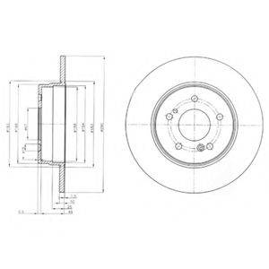 DELPHI BG3601 гальмівний диск