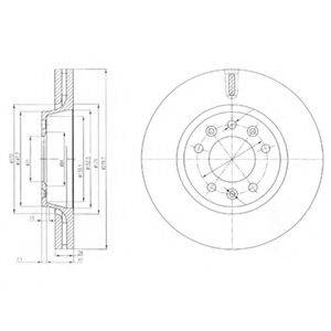 DELPHI BG4084 гальмівний диск