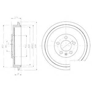 DELPHI BF406 Гальмівний барабан