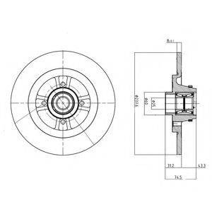 DELPHI BG9025RSC гальмівний диск