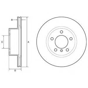 DELPHI BG4645C гальмівний диск