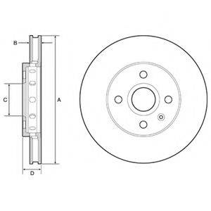 DELPHI BG4647C гальмівний диск