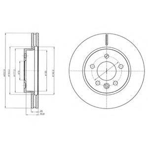 DELPHI BG4343C гальмівний диск