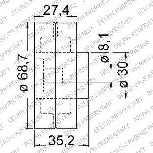 DELPHI KDB203 Комплект ременя ГРМ