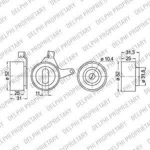 DELPHI KDB247 Комплект ременя ГРМ