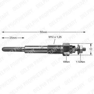 DELPHI HDS302 Свічка розжарювання