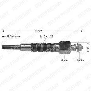 DELPHI HDS358 Свічка розжарювання
