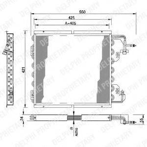 DELPHI TSP0225178 Конденсатор, кондиціонер