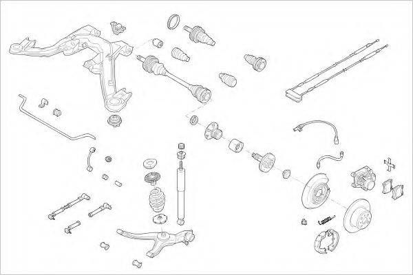 DELPHI OPEL03864R Підвіска колеса