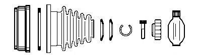 FARCOM 134143 Шарнірний комплект, приводний вал