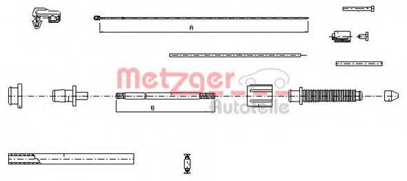 METZGER 100382 Тросик газу