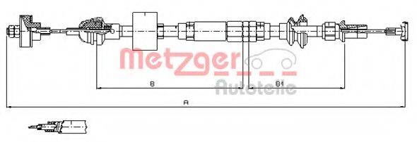 METZGER 103159 Трос, управління зчепленням