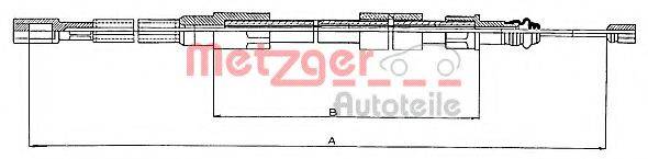 METZGER 10720 Трос, стоянкова гальмівна система