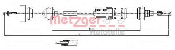 METZGER 113922 Трос, управління зчепленням