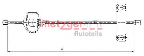 METZGER 115501 Трос, стоянкова гальмівна система