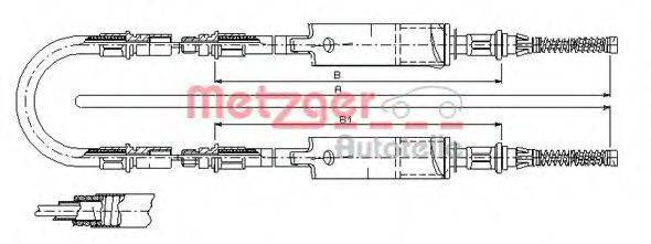 METZGER 115662 Трос, стоянкова гальмівна система