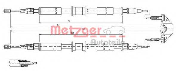 METZGER 115765 Трос, стоянкова гальмівна система