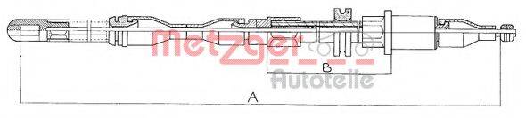 METZGER 11584 Трос, стоянкова гальмівна система