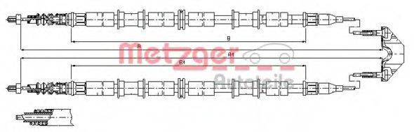 METZGER 115863 Трос, стоянкова гальмівна система