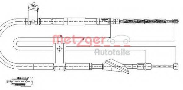 METZGER 172515 Трос, стоянкова гальмівна система