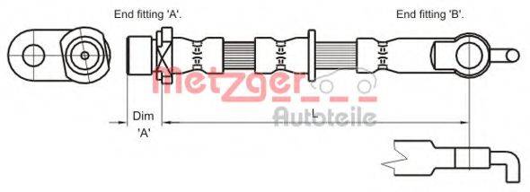 METZGER 4110002 Гальмівний шланг