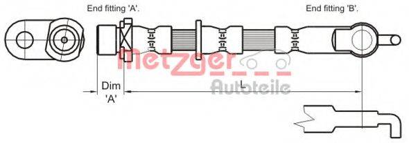 METZGER 4110007 Гальмівний шланг