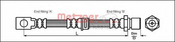 METZGER 4114758 Гальмівний шланг