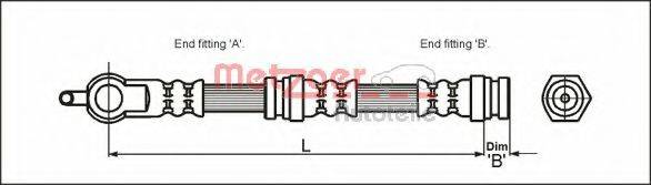 METZGER 4114064 Гальмівний шланг