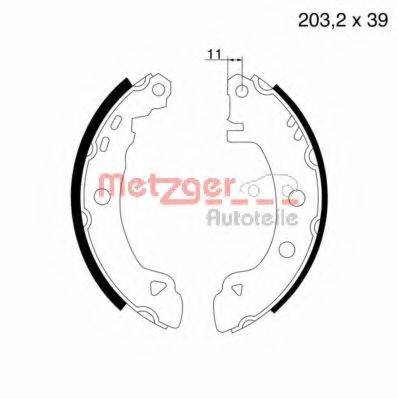 METZGER MG654 Комплект гальмівних колодок