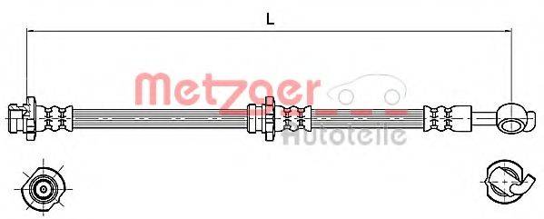 METZGER 4110129 Гальмівний шланг