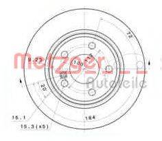 METZGER 15041 гальмівний диск