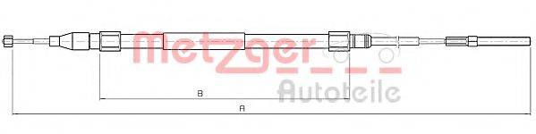 METZGER 104265 Трос, стоянкова гальмівна система