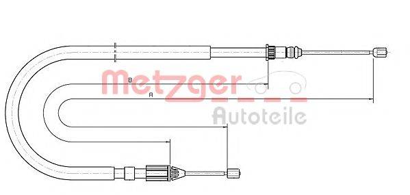 METZGER 106684 Трос, стоянкова гальмівна система