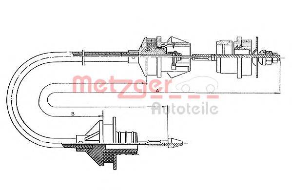 METZGER 112242 Трос, управління зчепленням