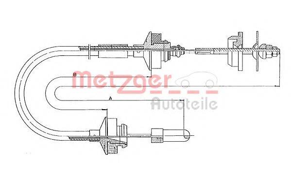 METZGER 113007 Трос, управління зчепленням