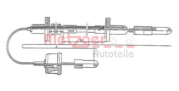 METZGER 11318 Трос, управління зчепленням