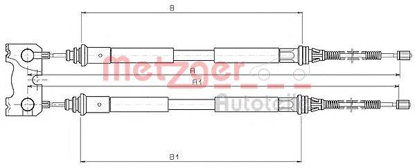 METZGER 105355 Трос, стоянкова гальмівна система