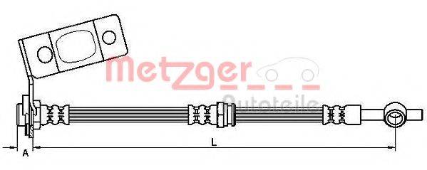 METZGER 4110675 Гальмівний шланг